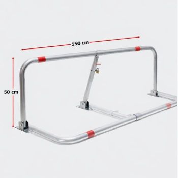 Parkirna ovira INOX oblika črke M XXL 160cm ojačana